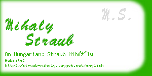 mihaly straub business card